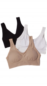 Brassières mousses blanc noir et beige grande taille