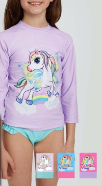 Maillot de bain enfant manches longue fillette et ados (4 à 12 ans)