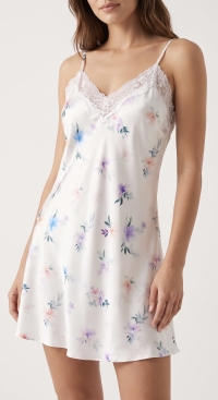 Nuisette satin fleurie