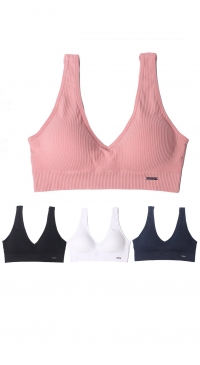 Brassières rembourrées tissu côtelé