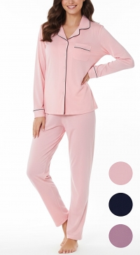 Pyjama femme veste à boutons