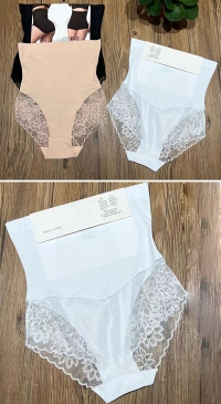 Gaine microfibre avec dentelle