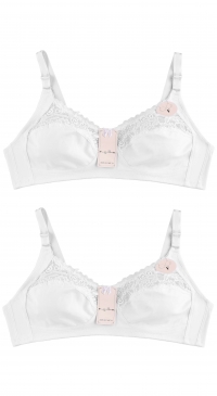 Soutien-gorge blanc bonnet F sans mousses sans armatures