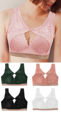 Brassière crop-top dentelle