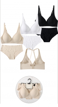 Soutien gorge sans armatures sans couture microfibre avec boxer