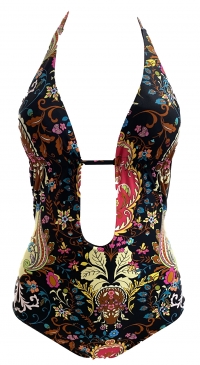 Maillot de bain sexy imprimé NOIR