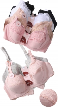 Soutien-gorge avec dentelle à la couleur bonnet D