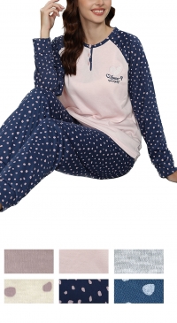 Pyjama pois manches longues molletonné S M L