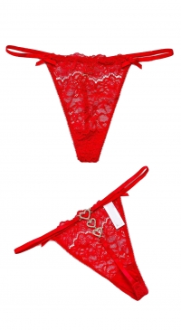 String rouge sexy dentelle fantaisie