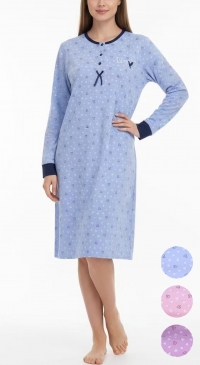 Chemise de nuit molletonnée avec poche S M L