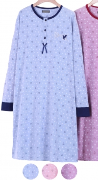 Chemise de nuit molletonnée avec poche S M L