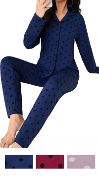 Pyjama automne-hiver imprimé oursons S au XXL