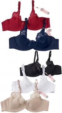 Soutien-gorge avec dentelle sans rembourrage bonnet C
