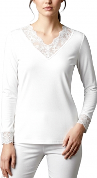 Sous-pull thermique grande taille Blanc