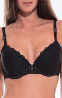 Soutien-gorge lisse noir à l'unité