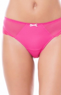 String avec dentelle rose à l'unité