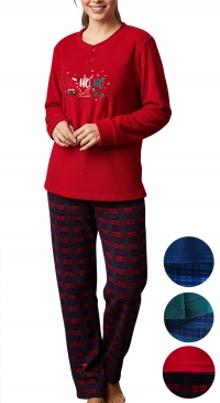 Pyjama mixte en pilou pilou pour Noël et Hiver (M au XXXL)