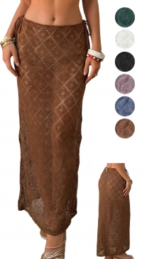 Jupe paréo de plage dentelle