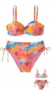 Maillot de bain bandeau imprimé bariolé 38 40 42 44 46