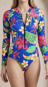 Maillot de bain manches longues surf BLEU