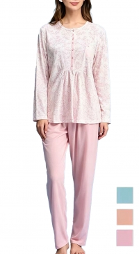 Pyjama intersaison confort imprimé coeurs M L XL XXL XXXL