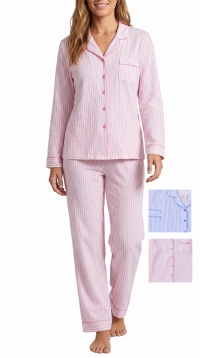 Ensemble de pyjama rayé en élasthanne peach (tissu extensible) – Assortiment S M L XL XXL