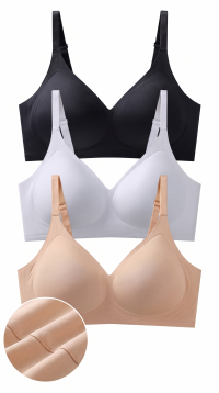 Soutien-gorge sans armatures ultra-confort effet seconde peau – Assortiment M-L-XL-XXL (3, 4, 5, 6)