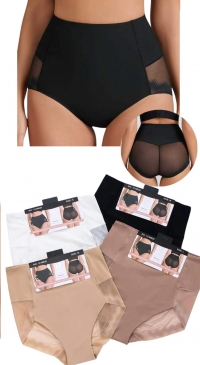 Culotte gaine grandes tailles avec jeux de transparences XL 2XL 3XL
