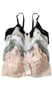 Soutien-gorge bonnet D sans rembourrage avec dentelle