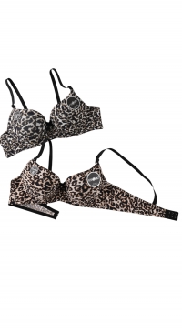 Soutien-gorge lisse imprimé léopard push-up bonnet B