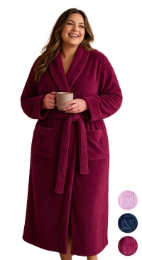 Peignoir chaud et douillet avec poches pour femme M L XL 2XL 3XL
