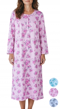 Chemise de nuit coton imprimé fleuri – Assortiment du 48 au 56