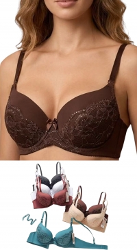 Soutien gorge bonnet B push-up avec dentelle