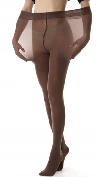 Collant colori marron - 80 deniers Grande taille